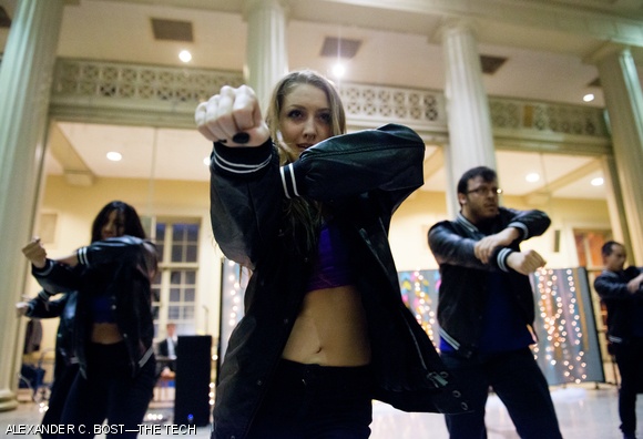 Madeleine E. Bairey ’15 dances with Mocha Moves.