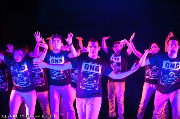 German Soto ’18 dances in “Chicken Soup for the Swag.”