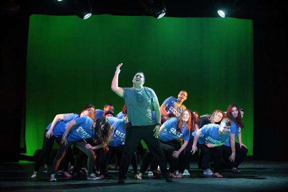 Stephen J. Gaffley ’18 poses in “BonerCollabo.”