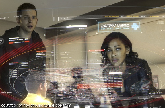 Stark Sands (left) and Meagan Good (right) in Minority Report.