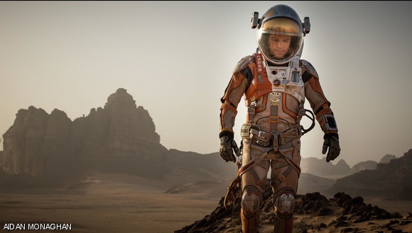 Matt Damon portrays astronaut Mark Watney in The Martian.