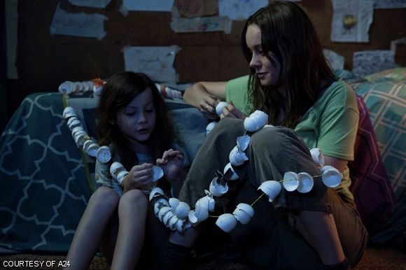 Brie Larson and Jacob Tremblay as Ma and Jack in Room.