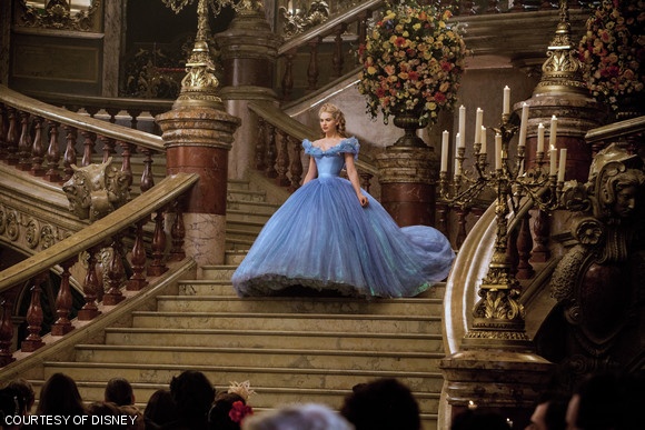 Lily James stars in Disney’s Cinderella.