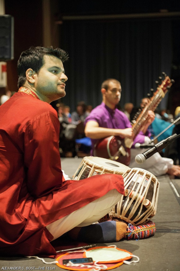 Performers play the classical sounds of Pakistan at Rawaj on Saturday night.