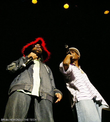 The Ying Yang Twins, Eric “Kaine” Jackson and D’Angelo “D-Roc” Holmes, perform during the Spring Weekend concert in Johnson Athletic Center on Friday, April 27. See page 9 for more photos.