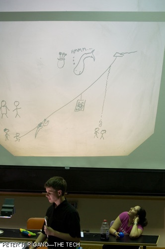 xkcd creator Randall Munroe discusses different objects that could be dropped from a kite in order to confuse passersby.
