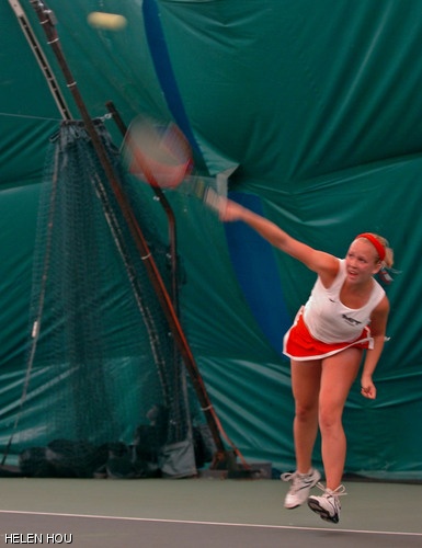Elizabeth A. Denys ’11 competes against Mount Holyoke College this past Saturday, Sept. 15. The Engineers shut out the Lyons 9-0.