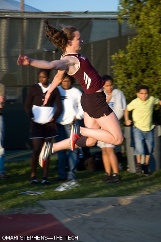 Amy R. Magnuson ’10 at the New England Division III women’s track and field championship, May 5–6.