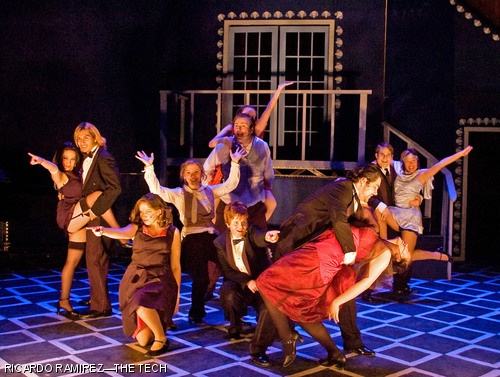 Musical Theatre Guild cast members perform “Good Heavens,” a musical within Andrew Lippa’s “The Wild Party,” composed by brothers and lovers Phil and Oscar (Carlos Cardenas ’09 and Dave Berger, not pictured). “The Wild Party” will perform in La Sala De Puerto Rico, Feb. 7–9, at 8 p.m.