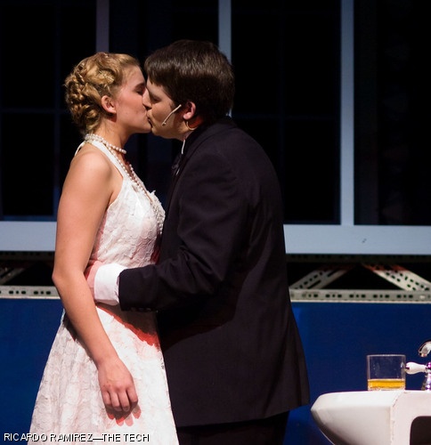 Black (Matthew N. Stern ’08) kisses Queenie (Carrie A. Lee ’10) in an intense moment of passion and lust in the Musical Theatre Guild’s production of Andrew Lippa’s “The Wild Party” playing Feb. 7-9 at 8 p.m. in La Sala de Puerto Rico.