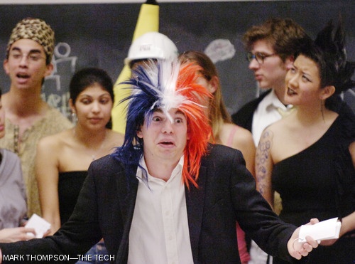 Joshua C. Hester ’11 expresses his frustration and constipation in one of the Chorallaries’ original compositions.