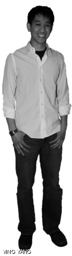 Evan Chan ’08 is wearing a white button-down shirt and jeans from Express ($40 and $60 respectively), shoes from Ecco ($80), and watch from Kenneth Cole ($90). Why we like his look: Chan is wearing four things from our list of basics, and his comfortable look is definitely something that can be worn to class or to dinner.
