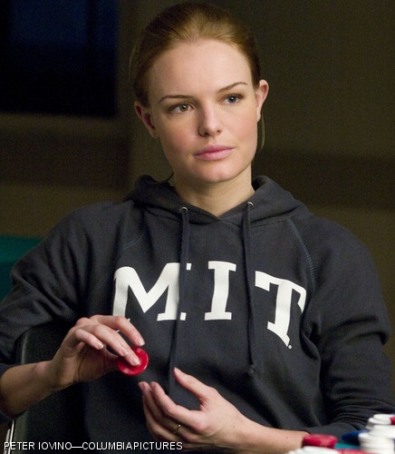 Kate Bosworth plays Jill Taylor, a member of the MIT Blackjack Team, in 21.