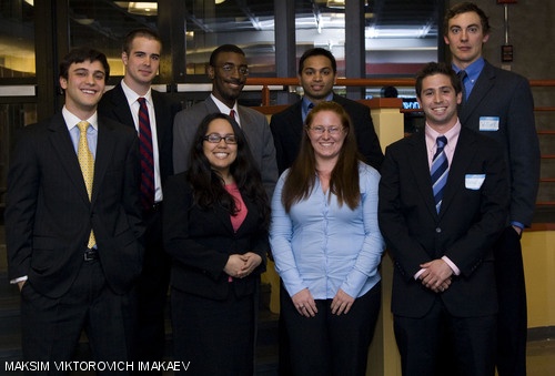 The UA presidential and vice presidential candidates gather after a public debate on Sunday, April 6.