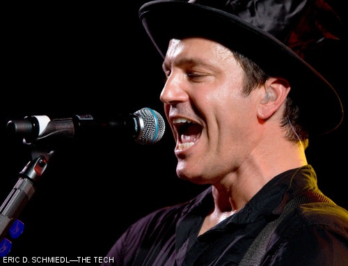 Third Eye Blind’s lead vocalist Stephan Jenkins sings at the 2008 Spring Weekend Concert at the Johnson Athletic Center on the evening of April 25, 2008.