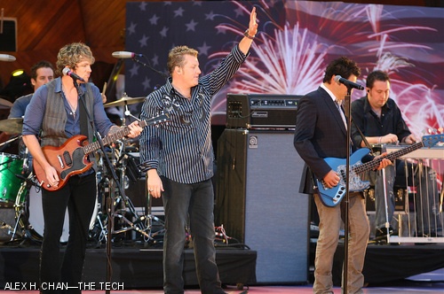 Grammy Award-winning Rascal Flatts play at the Hatch Shell during the Boston Pops Fireworks Spectacular on July 4.