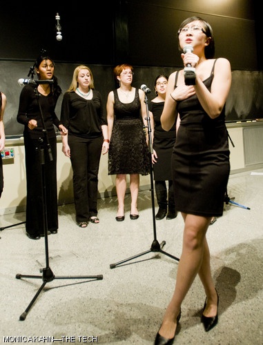 Shanying Cui ’09 belts out Jewel’s “Foolish Games” during the Muses’ fall concert on Friday night.