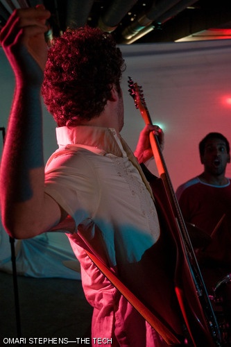 Jonathan S. Krones ’07 and Balaji Mani ’10, bassist and drummer for The Pears, hit a note in sync. Senior House hosted the “Sr Haus Rocks” concert this past Saturday, March 1 in the Senior House basement.