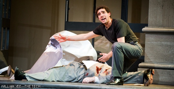 Mark Antony (Sean P. Faulk ’11) mourns the loss of a friend.