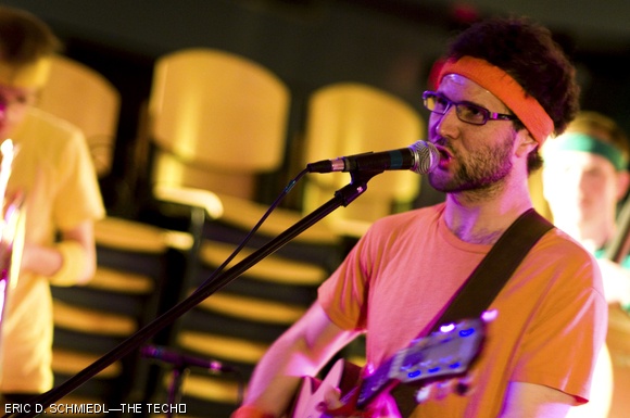 MIT band Supa Dupa is seen performing at The Battle of the Bands, which took place in La Sala de Puerto Rico on April 18 during MIT’s Campus Preview Weekend.