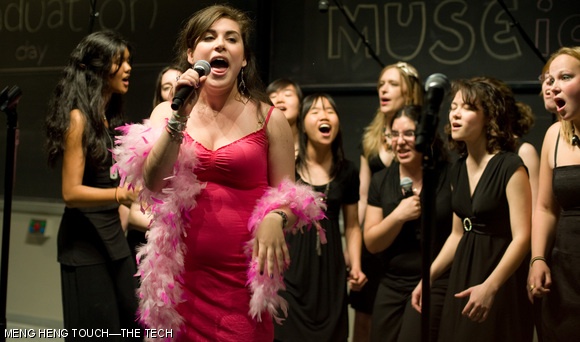 Jenna A. Berkowitz ’09 performs “Fabulous” from High School Musical 2 during the Muses’ spring concert entitled “College MUSEical” on May 3 in 10-250.