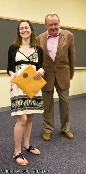 Sarah C. Proehl ’09 (also a Tech campus life columnist) wins first place in the Robert A. Boit Writing Prize for Poetry for her work “Fourteen Months.” The award, presented by William Corbett, director of Student Writing Activities, is one of the Ilona Karmel Writing Prizes. This year, the program gathered the largest number of submissions to date.