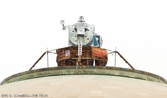 Hackers placed a half-scale model of the Apollo 11 “Eagle” Lunar Module on top of the Great Dome on May 17, in advance of the 40th Anniversary of the historic Apollo 11 moon landing.