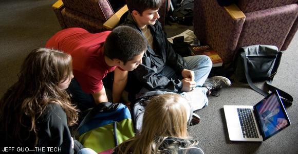 On Oct. 23, students who could not get into Kresge gathered in the Stratton Lounge to watch Obama’s speech on their computers.