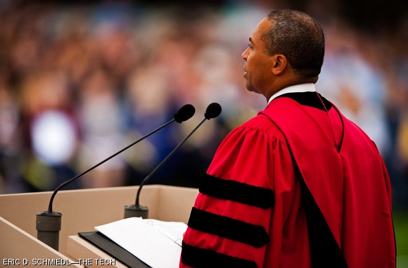 Massachusetts Governor Deval Patrick spoke to graduating students at MIT’s 2009 Commencement exercises on June 5 in Killian Court.