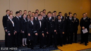 Members of ROTC are pictured at the Joint Forces ROTC Ball on Friday. The event brought together MIT students from all four of the ROTC military services as well as other students from schools without ROTC programs.