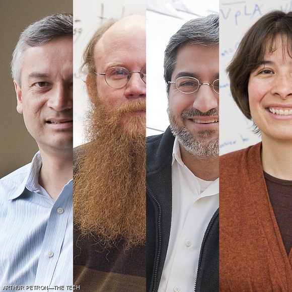 Professor Krishna Rajagopal, Professor Norvin W. Richards PhD ’97, Professor Rajeev J. Ram, and Associate Professor Anette E. “Peko” Hosoi, were named MacVicar Fellows on Tuesday.