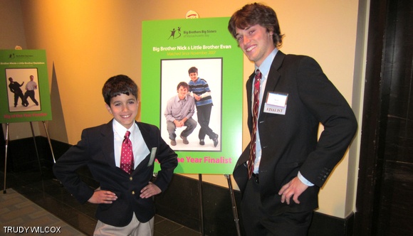 Nicholas D. Sisler ’11 poses with his “little brother,” 11-year-old Evan Wilcox. Nick has mentored Evan Wilcox for three years, and was recently selected as a finalist for the Massachusetts Bay Big Brother Big Sister of the Year award.