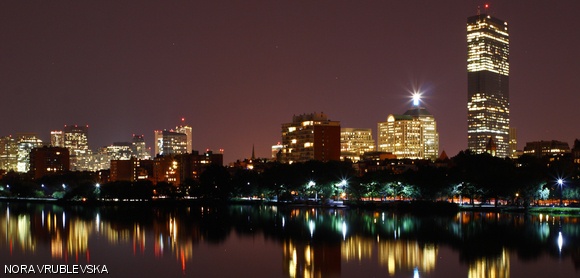 The Esplanade is seen from the Harvard Bridge at the end of August. The warm summer evenings were great for runners, walkers and everyone enjoying the spectacular views to and from the Esplanade.