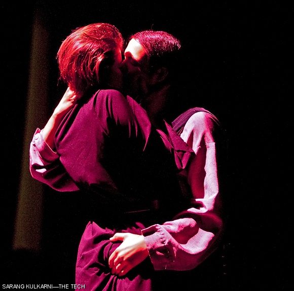 Goneril (Mali MacConnell), King Lear’s oldest daughter, shares a passionate kiss with Edmund (Christopher D. Smith ‘12) in an act of infidelity. The MIT Shakespeare Ensemble is currently performing King Lear, with shows running every day through Oct. 30.