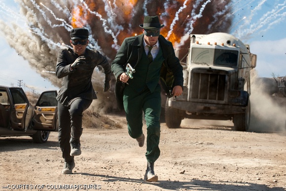 Seth Rogen and Jay Chou star in The Green Hornet as a crime-fighting duo.