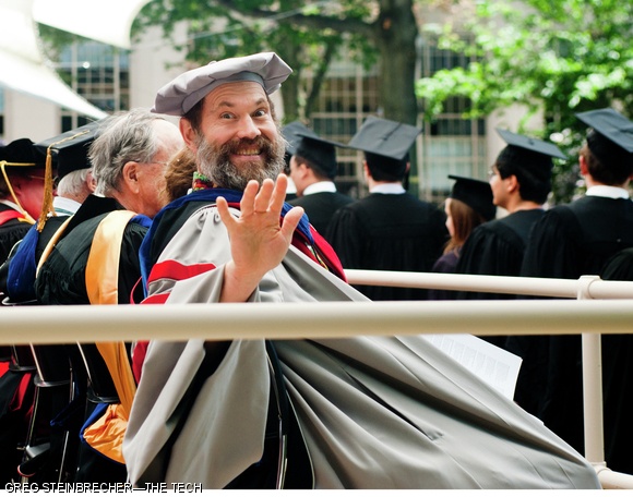 Professor Alex H. Slocum ’82 was just as excited as the graduates.