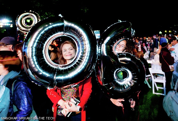 Balloons representing the class years of alumni present for their class reunions were scattered throughout Killian.