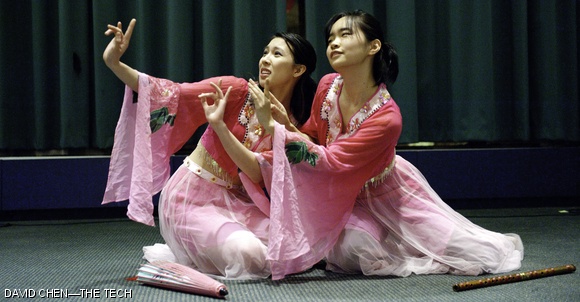 Vivian A. Lee ’12 and Cynthia S. Lu ’12 improvised to the song “Singing Song” as part of the Asian Dance Team at the Association of Taiwanese Students Lunar New Year Festival on Sunday, Feb. 6.