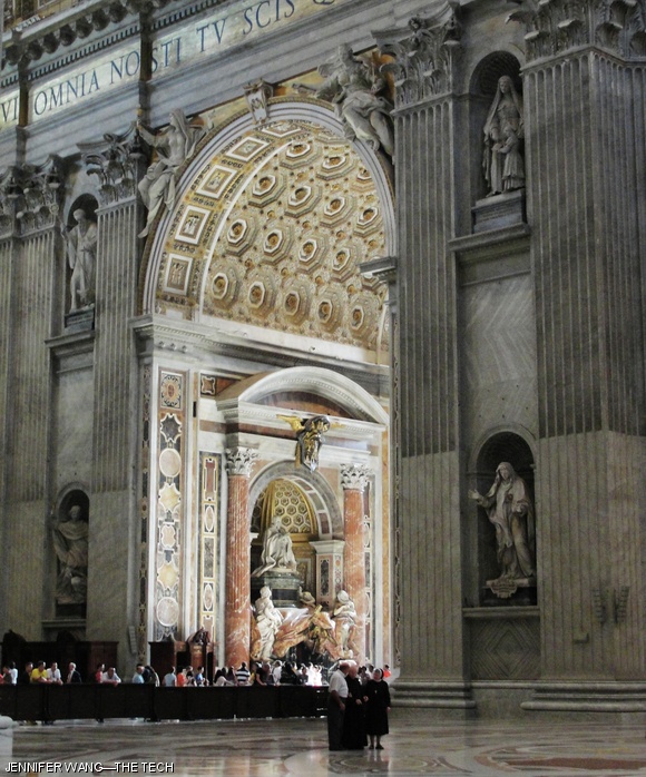 St. Peter’s Basilica in Vatican City grants visitors a grand view as they enter. The Basilica is the largest Christian church in the world and is regarded as one of Catholicism’s holiest sites.