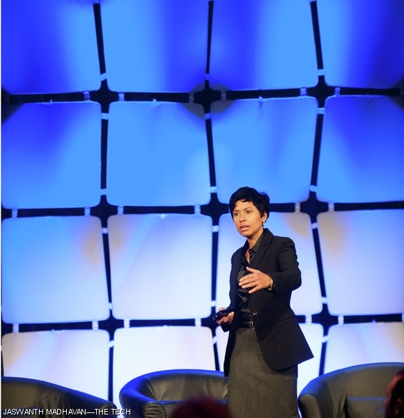 Ann Marie Sastry spoke at EmTech about doubling the range of electric vehicles with solid-state battery systems.