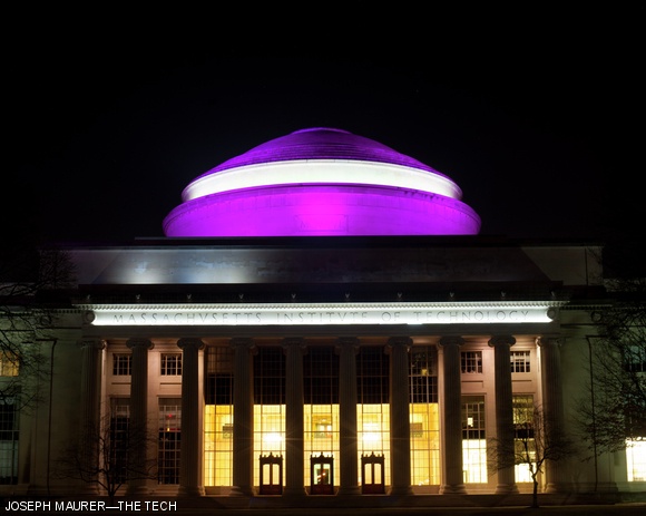 Ahead of Saturday’s Relay for Life, groups around campus publicized the event by adopting its purple color scheme. For their part, hackers illuminated the great dome and other prominent areas of campus with purple light. As of press time, the American Cancer Society reports that 920 participants at MIT have raised a combined $55,753 to support cancer patients and research. Registration for the all-night event closes today.