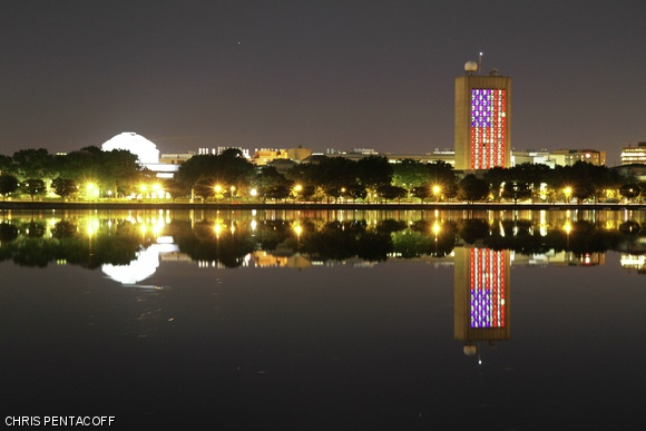 In September, hackers lit up the Green Building in a patriotic display of an American flag in honor of 9/11. The flag was the first use of the LED system that was later featured in the Tetris hack.