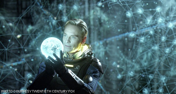 David (Michael Fassbender), an android aboard Prometheus, ruthlessly investigates an alien race, their technology, and a biological weapon they developed.