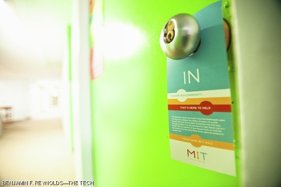 Doorknobs in dorms were adorned with signs advertising MIT Together two weekends ago. The website together.mit.edu provides information on the different student wellness resources at MIT.