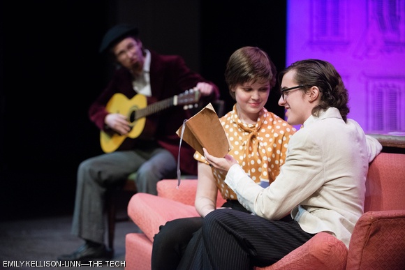 Lucentio (Victor E. Cary ’14), disguised as language tutor Cambio, attempts to woo Bianca (Keenan A. Sunderwirth ’14) while Hortensio (Nicholas J. Benson ’16) looks on jealously in the MIT Shakespeare Ensemble’s performance of The Taming of the Shrew. The MIT Shakespeare Ensemble, composed of MIT students and community members who work together long-term to produce Shakespeare shows, performed Shakespeare’s famous comedy on Friday and Saturday night in La Sala de Puerto Rico.