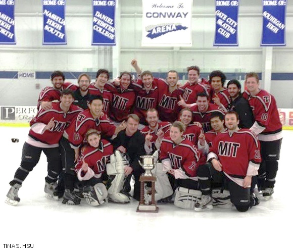 The Men’s Ice Hockey team won its second consecutive Northeast Collegiate Hockey Association (NECHA) Championship in the American Conference Finals Sunday afternoon. The game was decided in overtime against Westfield State University.