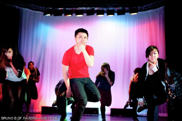 (Left to right): Mitali Kini ’15, Long V. Le ’12, and Jin Stedge ’13 dance in Motown, a show put on by MIT Mocha Moves Dance Squad, with a guest performance by MIT Fixation.