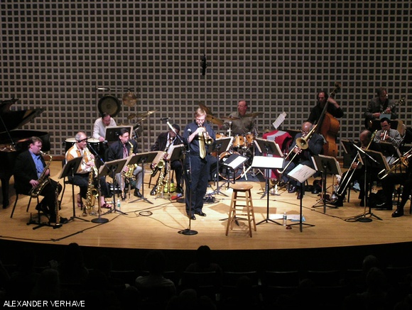 Mark Harvey leads the Aardvark Jazz Orchestra, which celebrates its 40th anniversary this year.