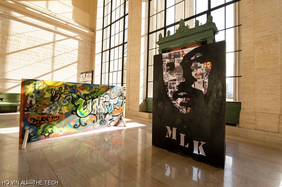 Installations from the Martin Luther King Jr. Design Seminar (17.920) class, held during IAP, are up in Lobby 10. The class focused on topics such as civil rights, race, and identity. The installation will conclude on Feb. 14, 2013.