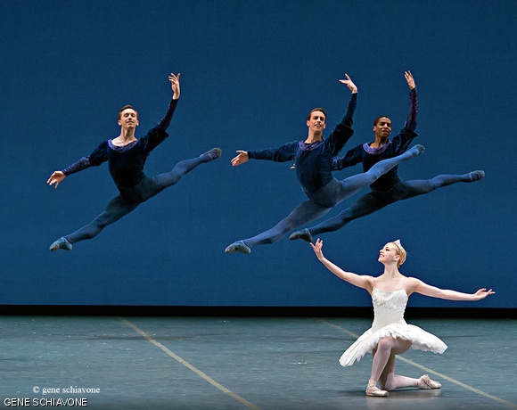 Patrick Yocum, Bradley Schlagheck, Lawrence Rines, and Whitney Jensen perform in Symphony in C.